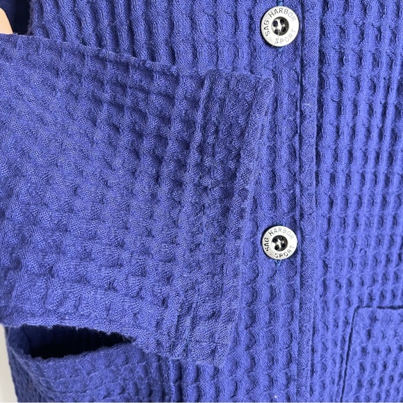 Vintage Sag Harbor Sports Waffle Knit Button Up Lightweight Sweater Cardigan - Picture 5 of 11